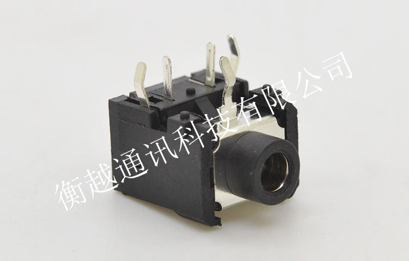 DC 3.6mm jack 黑色帶彈簧